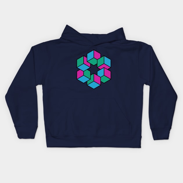 six cubes wrong Kids Hoodie by nostalgia